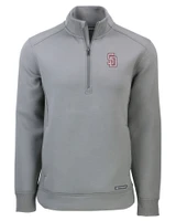 Marjory Stoneman Douglas High School Cutter & Buck Roam Recycled Buttery-Soft Knit Mens Quarter Zip Jacket Elemental Grey Mannequin