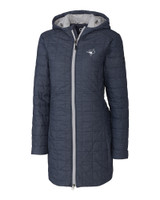 Toronto Blue Jays Mono Cutter & Buck Rainier PrimaLoft®  Womens Eco Insulated Hooded Long Coat ANM_MANN_HG 1