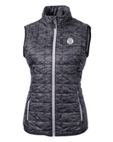 Milwaukee Brewers Mono Cutter & Buck Rainier PrimaLoft® Womens Eco Insulated Full Zip Printed Puffer Vest BL_MANN_HG 1