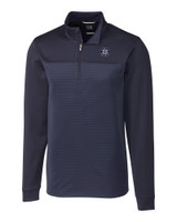 Seattle Mariners Mono Cutter & Buck Traverse Stretch Stripe Eco Quarter Zip Mens Big and Tall Pullover LYN_MANN_HG 1