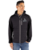 St. Louis Cardinals Mono Cutter & Buck Rainier Primaloft Mens Eco Full Zip Hybrid Jacket Black Front