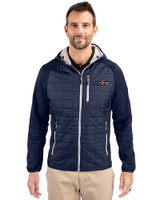 New York Jets Americana - Cutter & Buck Rainier Primaloft Mens Eco Full Zip Hybrid Jacket Dark Navy Front