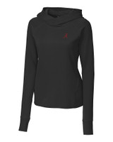 Alabama Crimson Tide Cutter & Buck Womens Traverse Sweatshirt Hoodie Black Mannequin