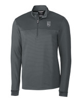 Kansas City Royals Mono Cutter & Buck Traverse Stretch Stripe Eco Quarter Zip Mens Pullover EG_MANN_HG 1