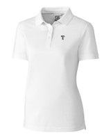 Texas Rangers Mono Cutter & Buck Advantage Tri-Blend Pique Womens Polo WH_MANN_HG 1