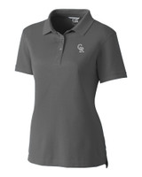 Colorado Rockies Mono Cutter & Buck Advantage Tri-Blend Pique Womens Polo EG_MANN_HG 1