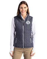 Milwaukee Brewers Mono Cutter & Buck Rainier PrimaLoft® Womens Eco Insulated Full Zip Puffer Vest Anthracite Melange Front