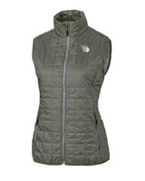 Cleveland Guardians Mono Cutter & Buck Rainier PrimaLoft® Womens Eco Insulated Full Zip Puffer Vest POM_MANN_HG 1