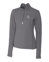 Colorado Rockies Mono Cutter & Buck Traverse Stretch Quarter Zip Womens Pullover EG_MANN_HG 1