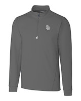 San Diego Padres Mono Cutter & Buck Traverse Stretch Quarter Zip Mens Pullover EG_MANN_HG 1