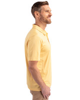 South Florida Bulls Swinging Rocky Cutter & Buck Prospect Eco Textured Stretch Recycled Mens Short Sleeve Polo Desert Side
