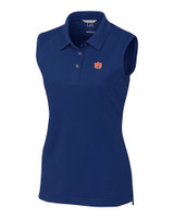 Auburn Tigers Cutter & Buck Womens Advantage Polo Sleeveless Indigo Mannequin