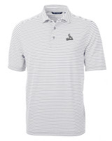 St. Louis Cardinals Mono Cutter & Buck Virtue Eco Pique Stripe Recycled Mens Polo POL_MANN_HG 1