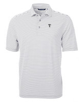 Texas Rangers Mono Cutter & Buck Virtue Eco Pique Stripe Recycled Mens Polo POL_MANN_HG 1