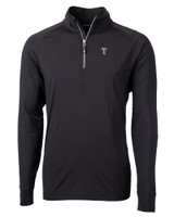 Texas Rangers Mono Cutter & Buck Adapt Eco Knit Stretch Recycled Mens Quarter Zip Pullover BL_MANN_HG 1