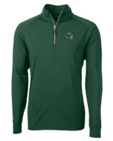 New York Jets NFL Helmet Cutter & Buck Adapt Eco Knit Stretch Recycled Mens Quarter Zip Pullover HT_MANN_HG 1