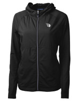 Cleveland Guardians Mono Cutter & Buck Adapt Eco Knit Hybrid Recycled Womens Full Zip Jacket BL_MANN_HG 1