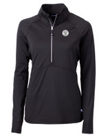 Milwaukee Brewers Mono Cutter & Buck Adapt Eco Knit Stretch Recycled Womens Half Zip Pullover BL_MANN_HG 1
