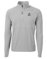 Miami Marlins Mono Cutter & Buck Adapt Eco Knit Hybrid Recycled Mens Quarter Zip POL_MANN_HG 1