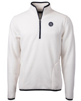 Seattle Mariners Mono Cutter & Buck Cascade Eco Sherpa Fleece Mens Quarter Zip Jacket SHNV_MANN_HG 1