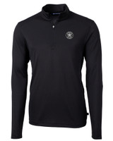 Houston Astro Mono Cutter & Buck Virtue Eco Pique Recycled Quarter Zip Mens Big & Tall Pullover BL_MANN_HG 1
