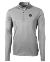 Seattle Mariners Mono Cutter & Buck Virtue Eco Pique Recycled Quarter Zip Mens Big & Tall Pullover POL_MANN_HG 1