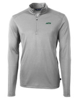 New York Jets Cutter & Buck Virtue Eco Pique Recycled Quarter Zip Mens Big & Tall Pullover POL_MANN_HG 1