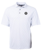 Houston Astro Mono Cutter & Buck Virtue Eco Pique Tile Print Recycled Mens Big & Tall Polo WH_MANN_HG 1
