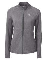 Colorado Rockies Mono Cutter & Buck Adapt Eco Knit Heather Recycled Womens Full Zip BLH_MANN_HG 1