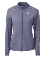 Detroit Tigers Mono Cutter & Buck Adapt Eco Knit Heather Recycled Womens Full Zip NVH_MANN_HG 1