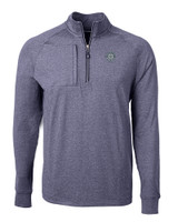 Seattle Mariners Mono Cutter & Buck Adapt Eco Knit Heather Mens Quarter Zip Pullover NVH_MANN_HG 1