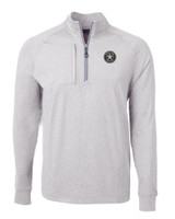 Houston Astro Mono Cutter & Buck Adapt Eco Knit Heather Mens Big & Tall Quarter Zip Pullover POH_MANN_HG 1