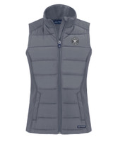 Houston Astro Mono Cutter & Buck Evoke Hybrid Eco Softshell Recycled Womens Full Zip Vest EG_MANN_HG 1