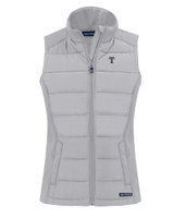 Texas Rangers Mono Cutter & Buck Evoke Hybrid Eco Softshell Recycled Womens Full Zip Vest CNC_MANN_HG 1