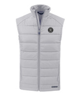 Houston Astro Mono Cutter & Buck Evoke Hybrid Eco Softshell Recycled Mens Full Zip Vest CNC_MANN_HG 1