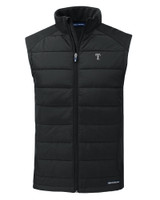 Texas Rangers Mono Cutter & Buck Evoke Hybrid Eco Softshell Recycled Mens Full Zip Vest BL_MANN_HG 1