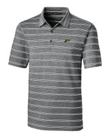 Purdue Boilermakers Cutter & Buck Forge Epic Confidence Recycled Heathered Stripe Stretch Mens Polo Black Mannequin
