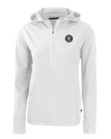 Houston Astro Mono Cutter & Buck Daybreak Eco Recycled Womens Half Zip Hoodie WH_MANN_HG 1