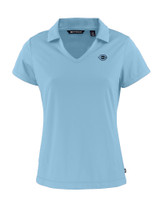 Cincinnati Reds Mono Cutter & Buck Daybreak Eco Recycled Womens V-neck Polo Atlas Light Blue Mannequin