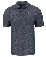 Texas Rangers Mono Cutter & Buck Pike Eco Pebble Print Stretch Recycled Mens Polo BLWH_MANN_HG 1