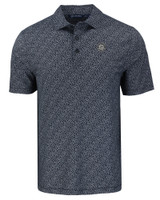Seattle Mariners Mono Cutter & Buck Pike Eco Pebble Print Stretch Recycled Mens Polo BLWH_MANN_HG 1