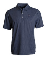 Chicago Cubs Mono Cutter & Buck Pike Eco Symmetry Print Stretch Recycled Mens Big & Tall Polo NVBW_MANN_HG 1