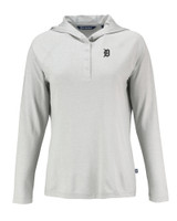 Detroit Tigers Mono Cutter & Buck Coastline Epic Comfort Eco Recycled Womens Hooded Shirt CNC_MANN_HG 1