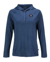 Houston Astro Mono Cutter & Buck Coastline Epic Comfort Eco Recycled Womens Hooded Shirt NVBU_MANN_HG 1