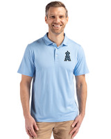 Los Angeles Angels Mono Cutter & Buck Coastline Epic Comfort Recycled Mens Polo Atlas Light Blue Front