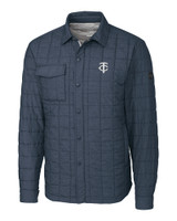 Minnesota Twins Mono Cutter & Buck Rainier PrimaLoft® Mens Eco Insulated Quilted Shirt Jacket ANM_MANN_HG 1