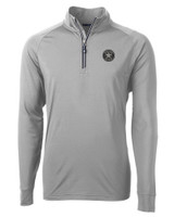 Houston Astro Mono Cutter & Buck Adapt Eco Knit Stretch Recycled Mens Big and Tall Quarter Zip Pullover POL_MANN_HG 1