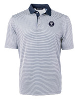 Houston Astro Mono Cutter & Buck Virtue Eco Pique Micro Stripe Recycled Mens Polo NVBW_MANN_HG 1