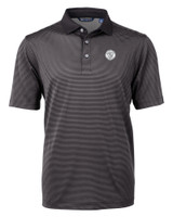 Milwaukee Brewers Mono Cutter & Buck Virtue Eco Pique Micro Stripe Recycled Mens Polo BLEG_MANN_HG 1