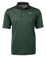 New York Jets Cutter & Buck Virtue Eco Pique Micro Stripe Recycled Mens Polo HTBL_MANN_HG 1
